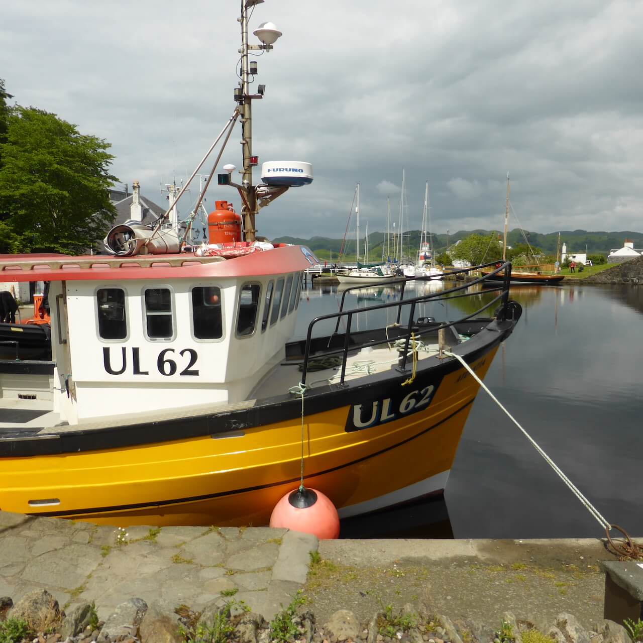 Fishing Boat moored on the Crinan Canal